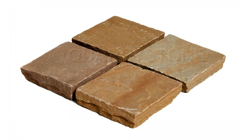 Raj Blend Sandstone Cobbles (100x100mm) Raj Blend Sandstone Cobbles (100x100mm)