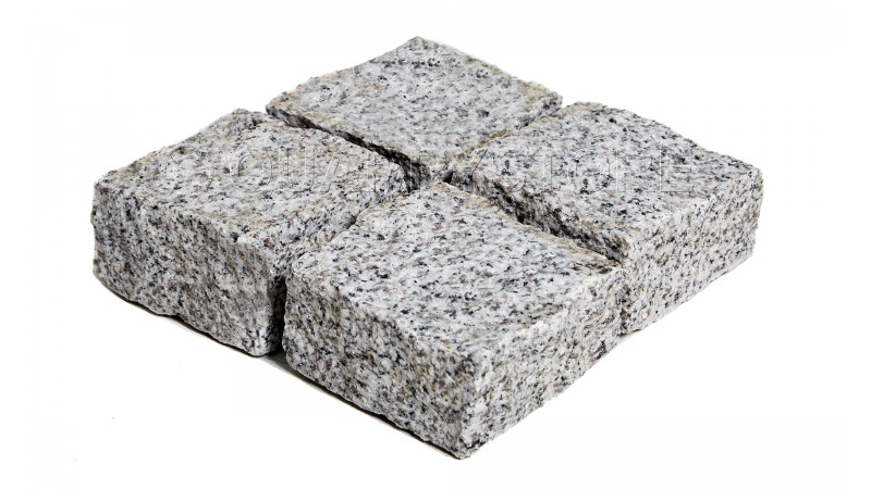 Hand Cut Silver Granite Cobbles (100x100x50mm) Hand Cut Silver Granite Cobbles (100x100x50mm)